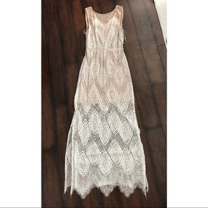 Eyelash lace dress L